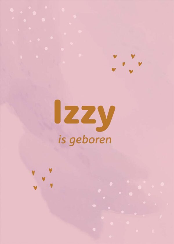Abstract pink Geboortebord voor op het raam